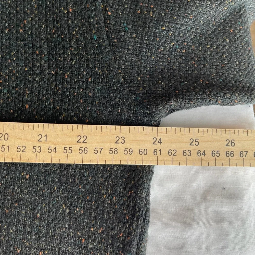Fiume Men's Gray Speckled Wool Blend Quarter Button Polo Sweater Size XL
